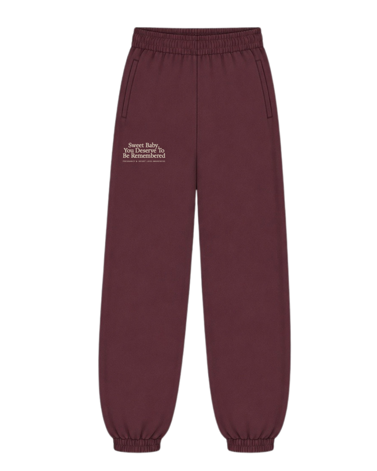 The Heritage Cuffed Sweat in Burgundy | Sweet Baby