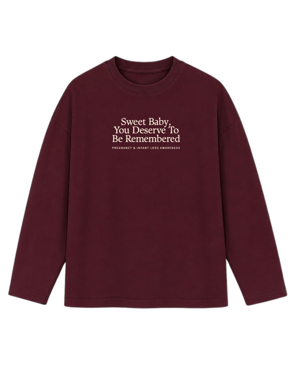The Comfort Long Sleeve in Burgundy | Sweet Baby