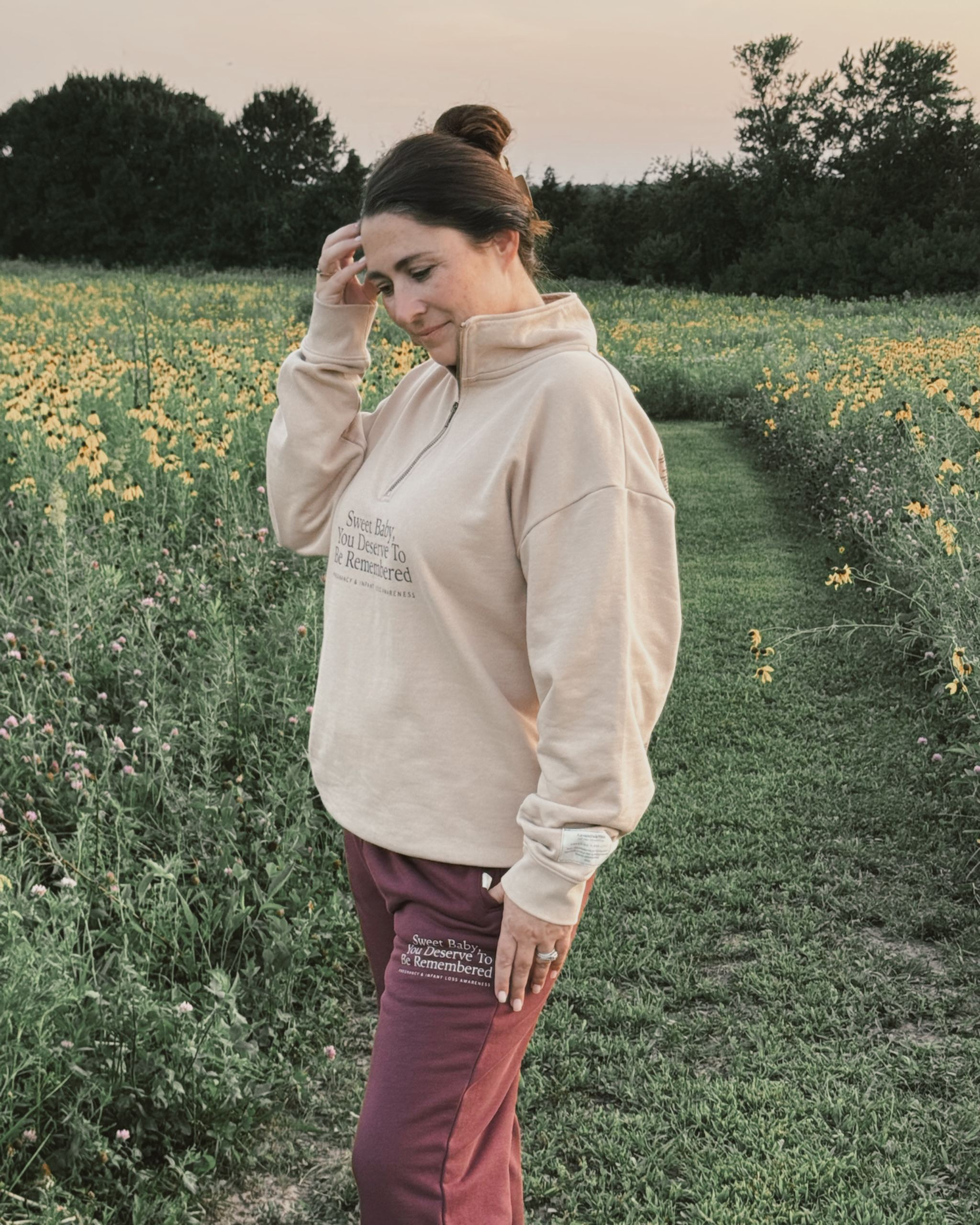 The Heritage Cuffed Sweat in Burgundy | Sweet Baby