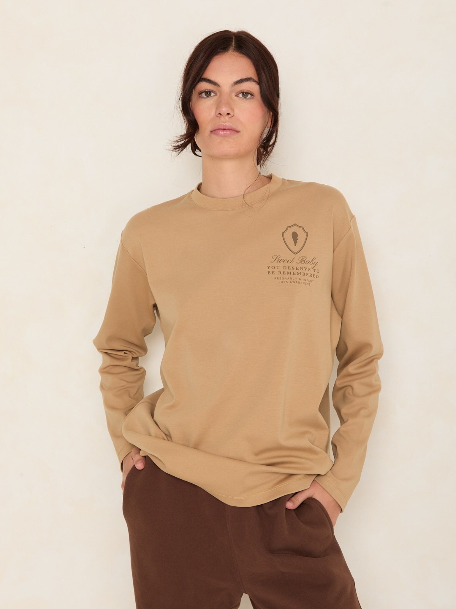 Sweet Baby Oversized Long Sleeve | Camel