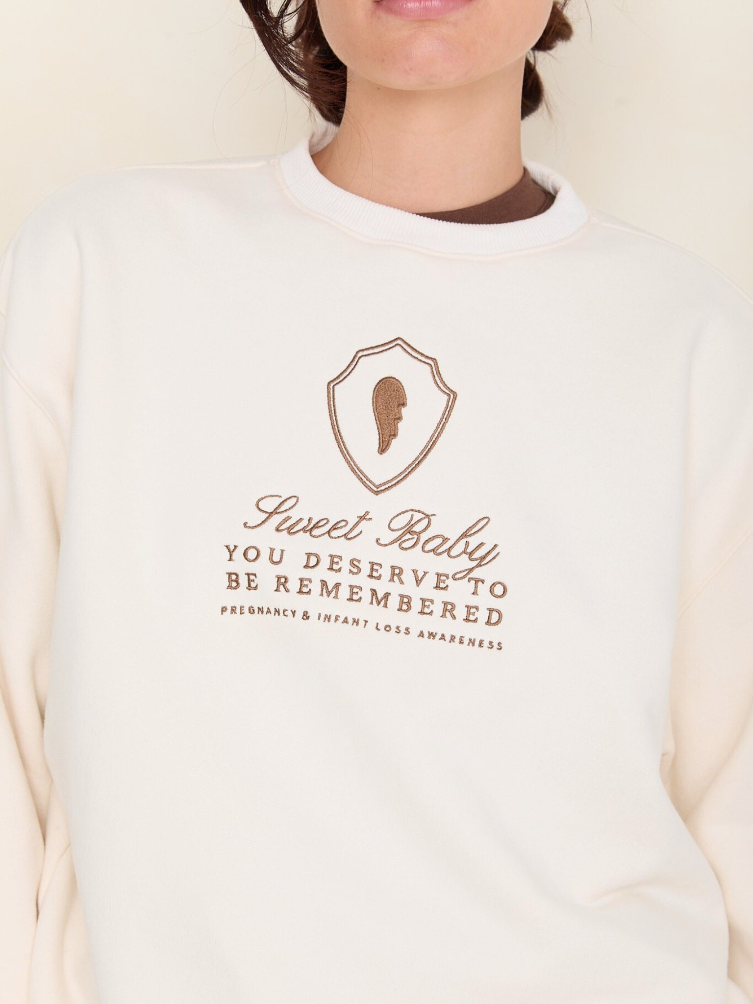 Sweet Baby Oversized Crew | Créme