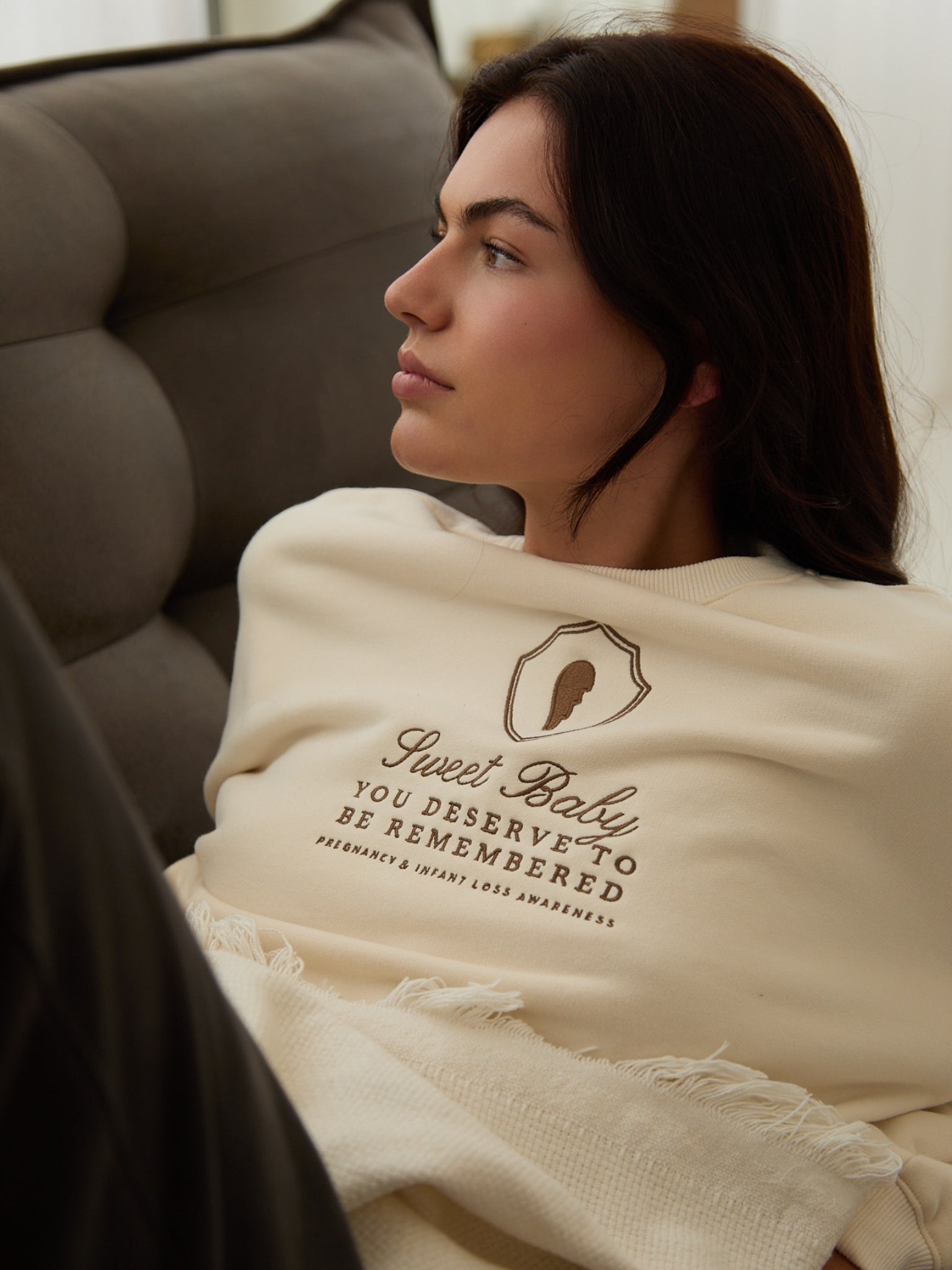 Sweet Baby Oversized Crew | Créme