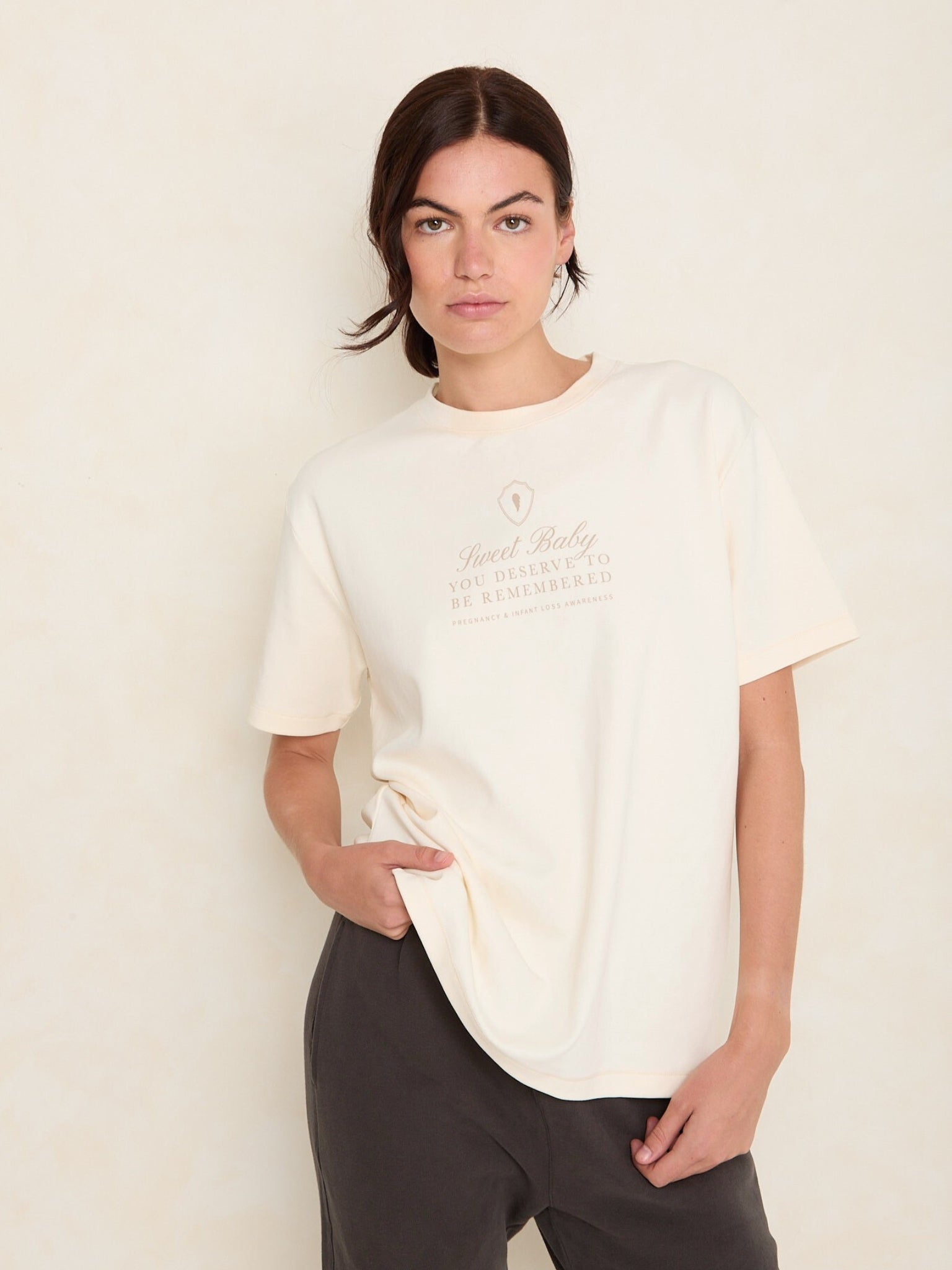 Sweet Baby Oversized Tee | Créme