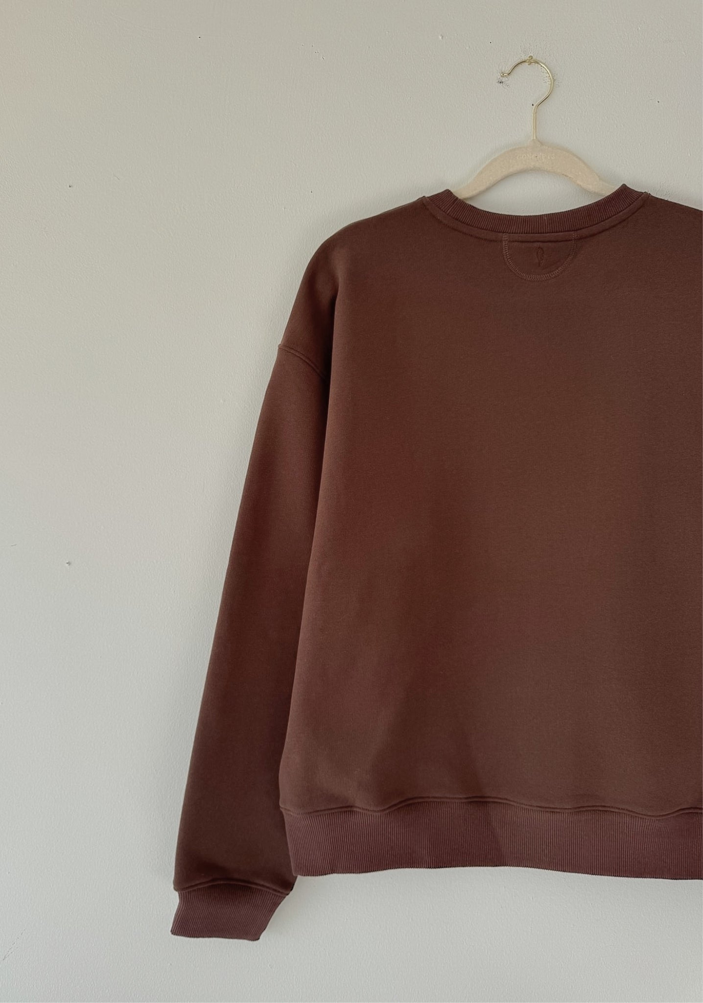 Mother Of An Angel Comfort Crewneck in Espresso
