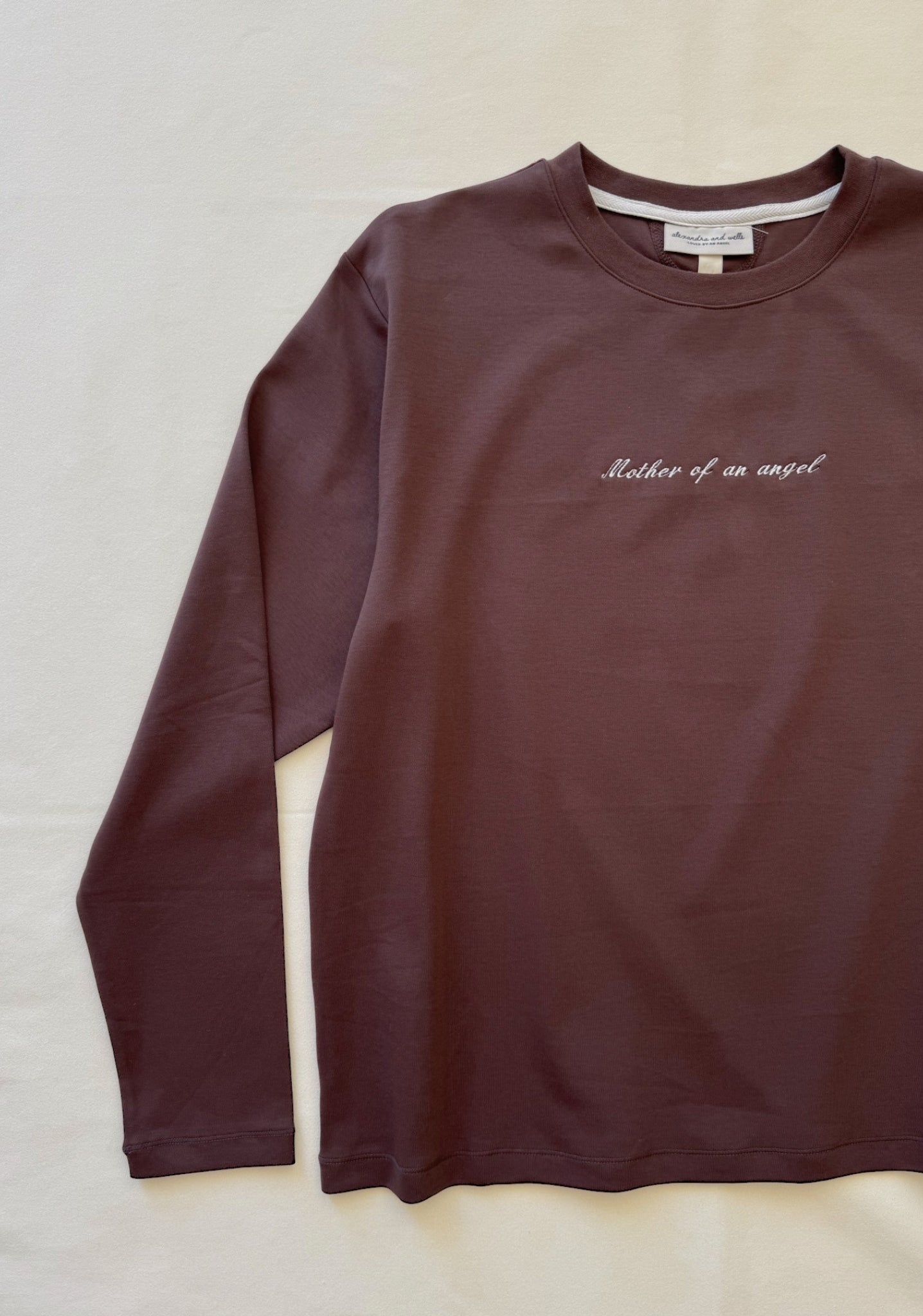 Mother Of An Angel Comfort Long Sleeve in Espresso