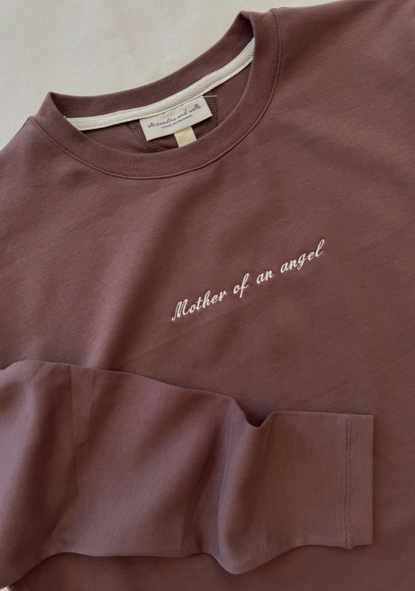 Mother Of An Angel Comfort Long Sleeve in Espresso