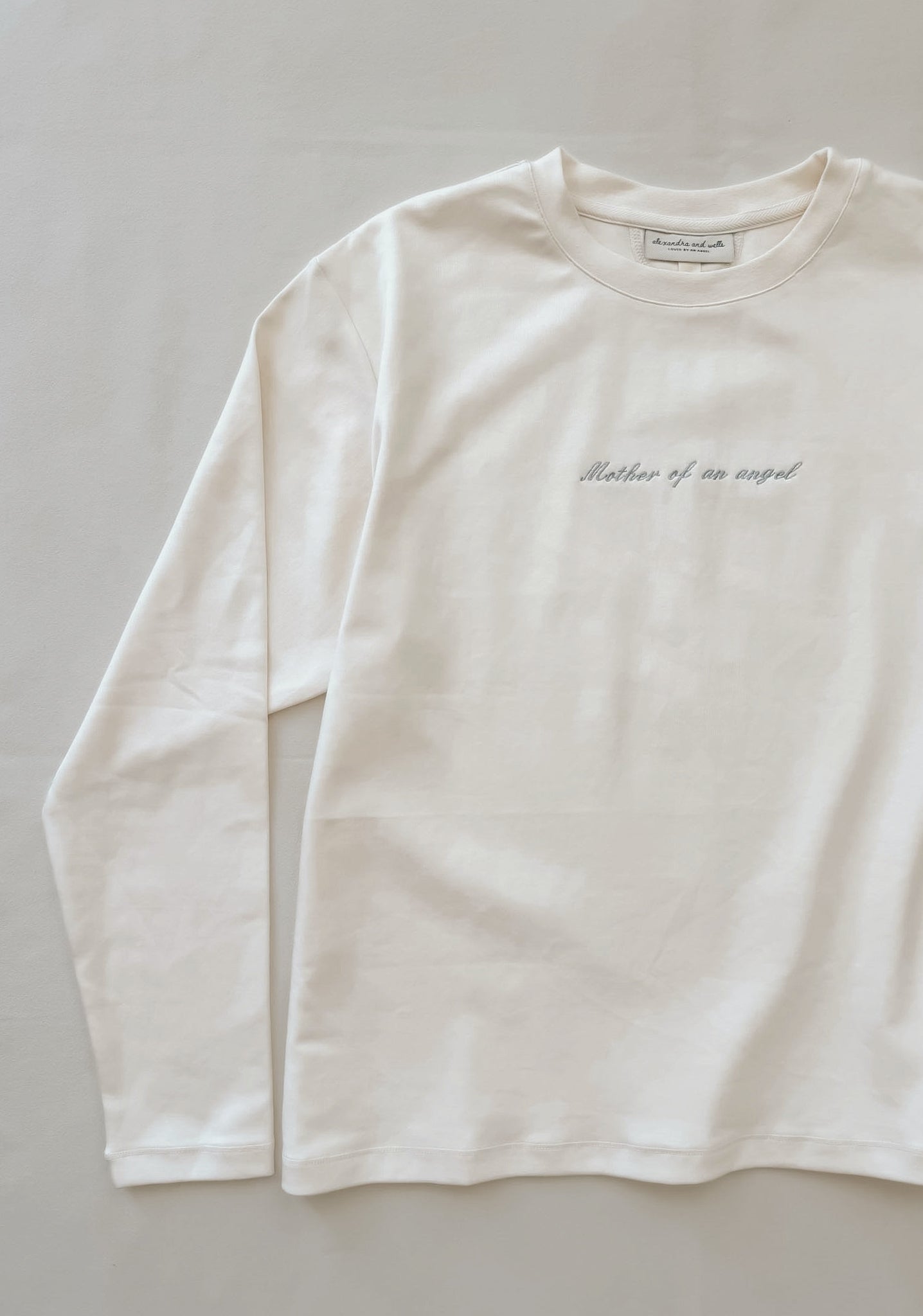 Mother Of An Angel Comfort Long Sleeve in Créme