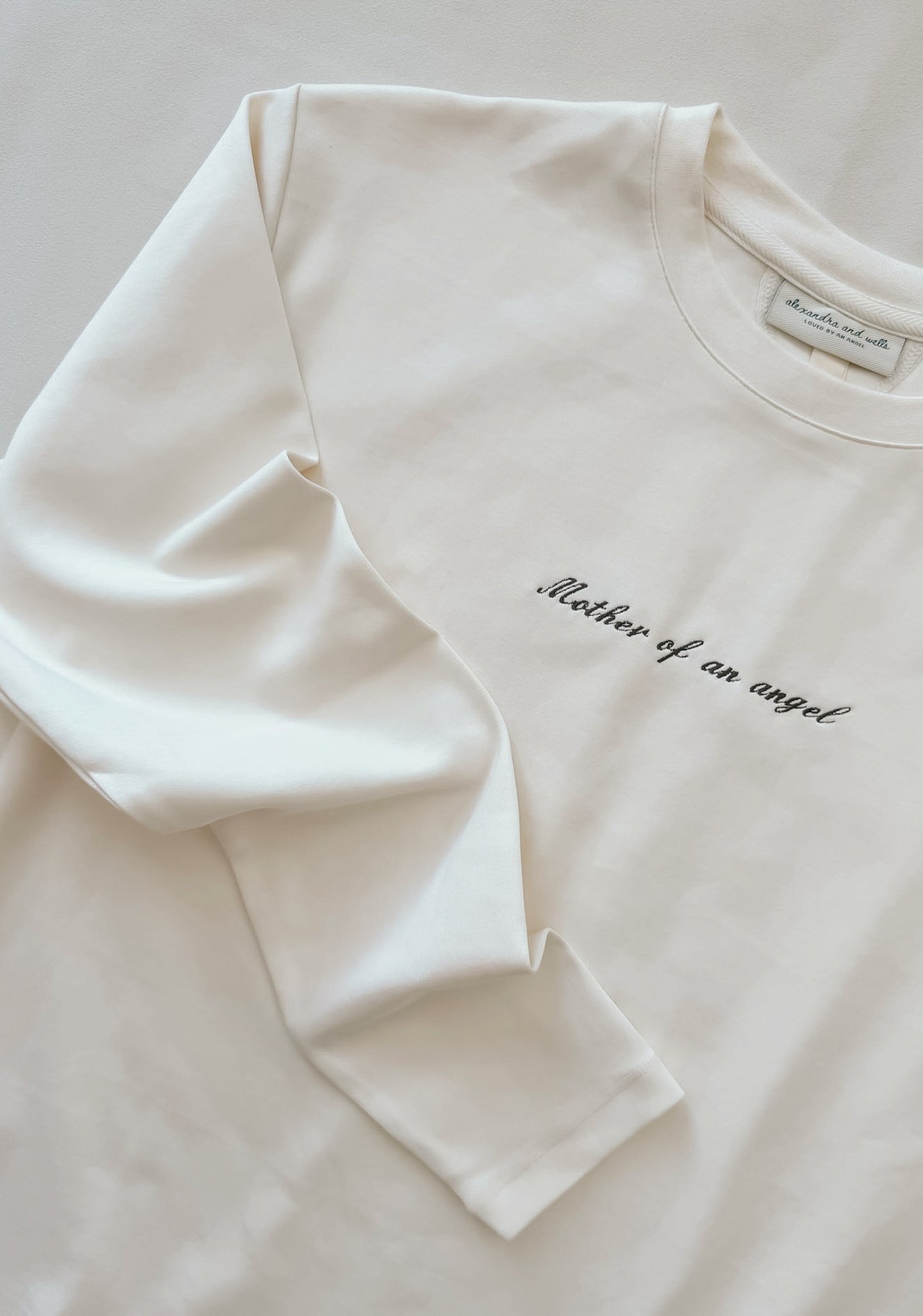 Mother Of An Angel Comfort Long Sleeve in Créme