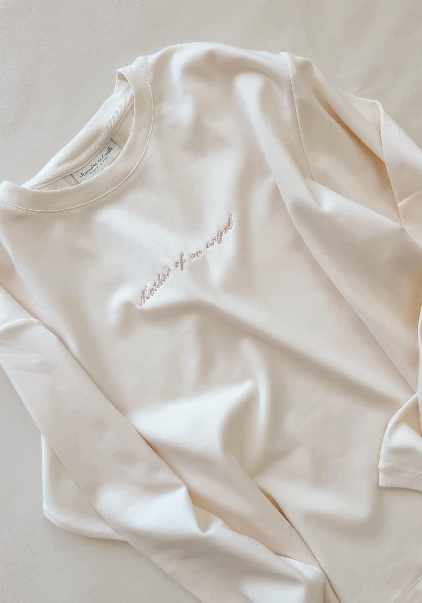 Mother Of An Angel Comfort Long Sleeve in Créme