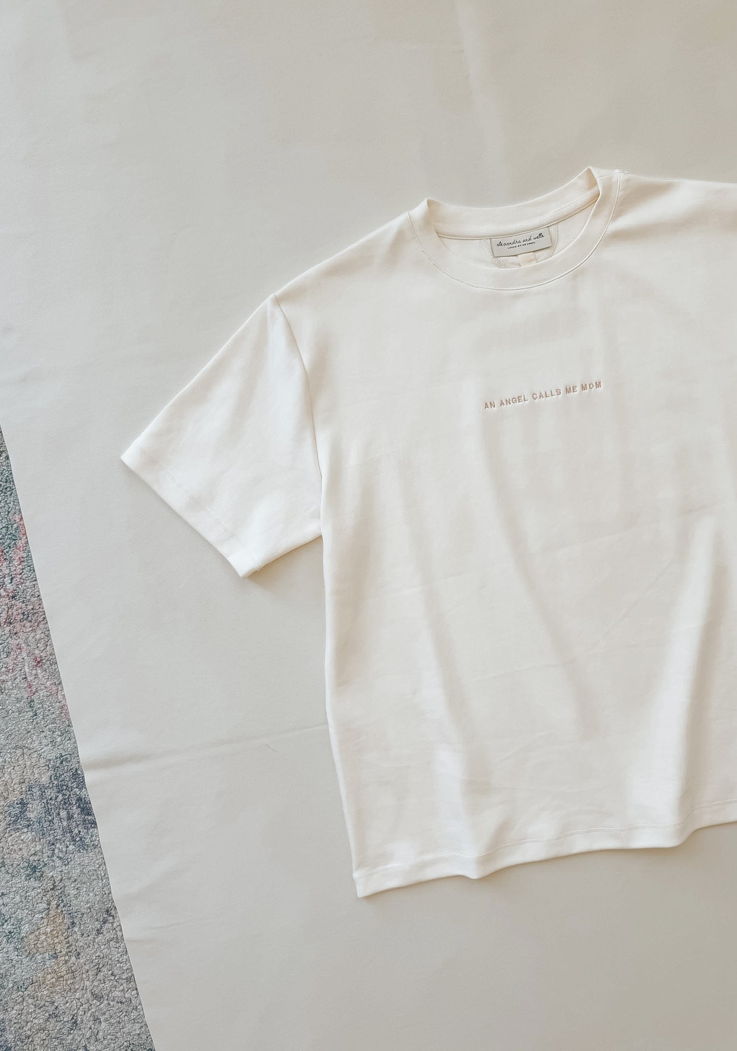 An Angel Calls Me Mom Comfort Tee in Créme