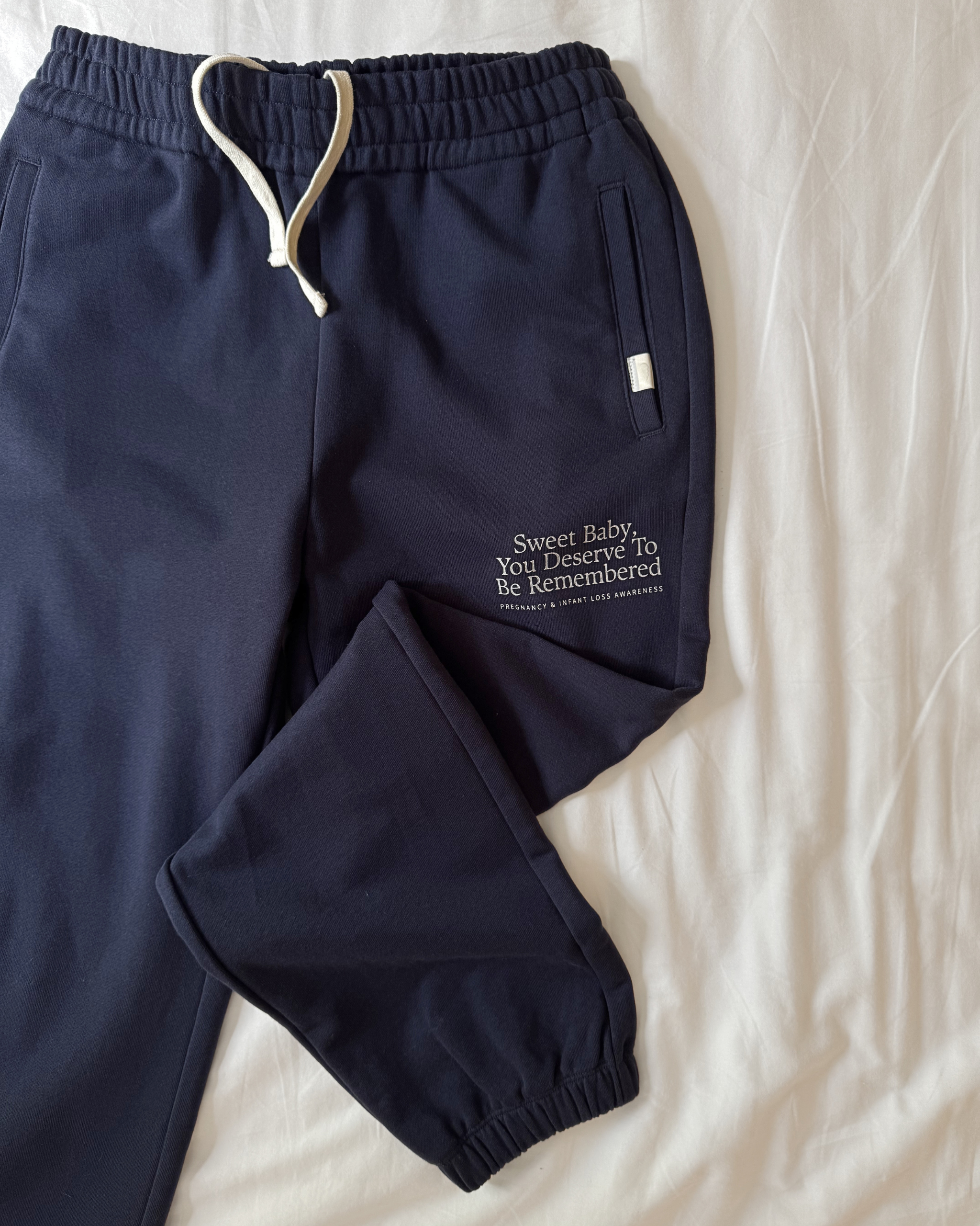 The Heritage Cuffed Sweat in Deep Navy | Sweet Baby