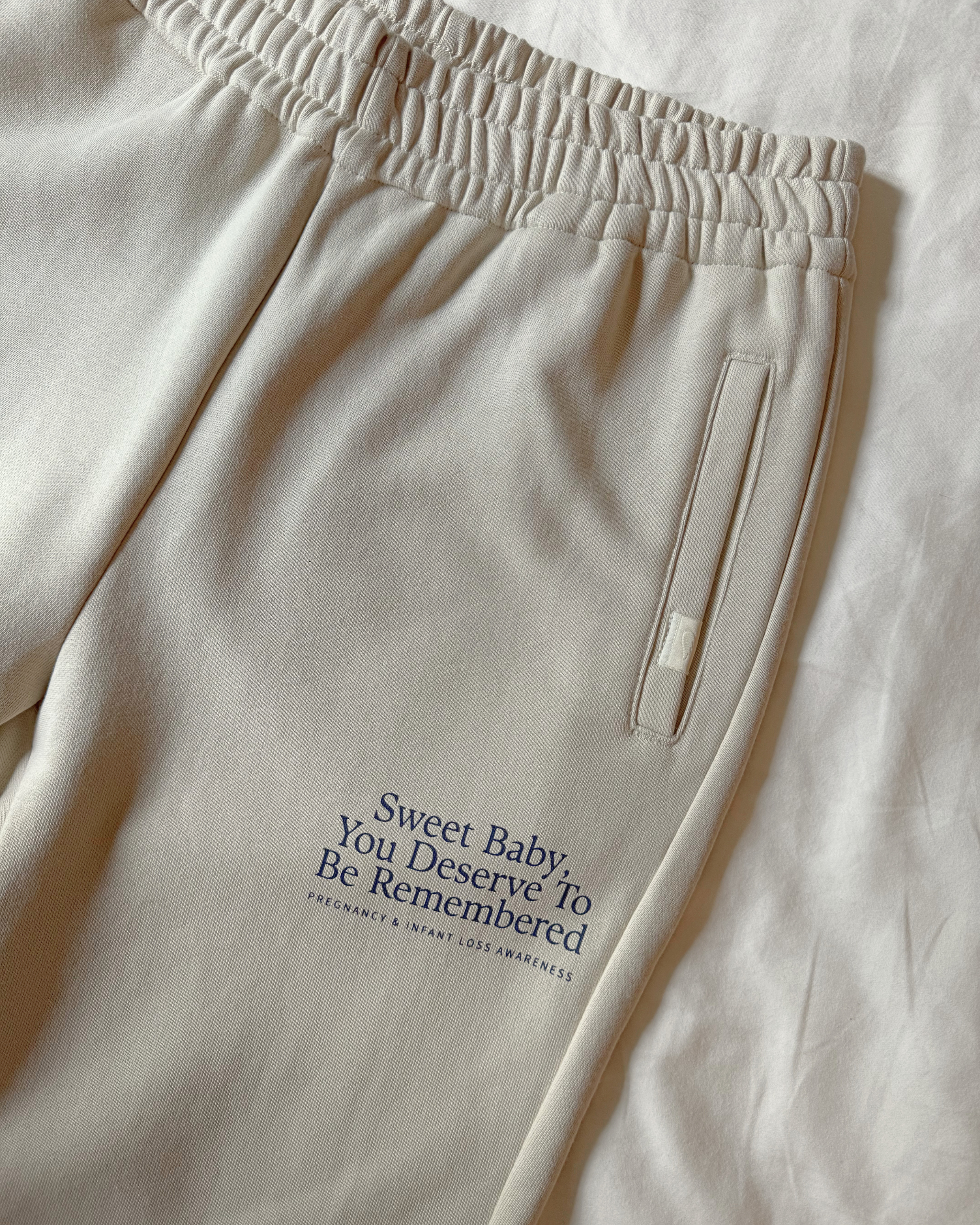 The Heritage Cuffed Sweat in Oyster | Sweet Baby
