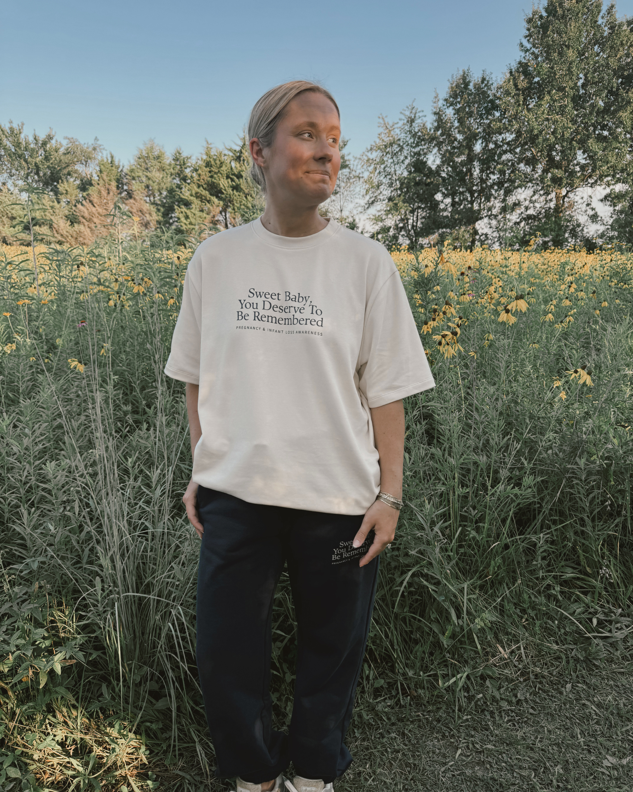 The Comfort Tee in Oyster | Sweet Baby