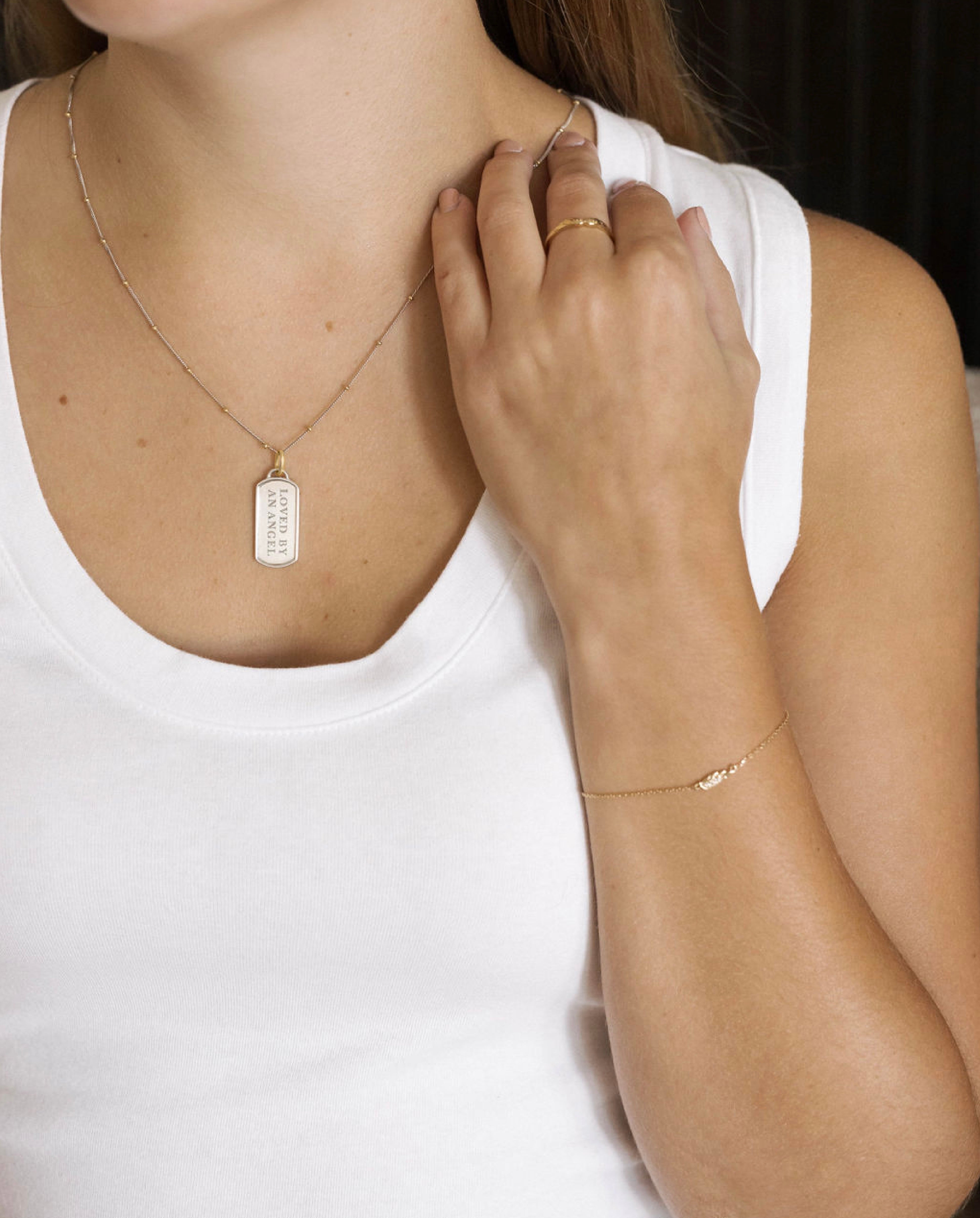 The Foundation Tag | Sterling Silver + 14k Yellow Gold