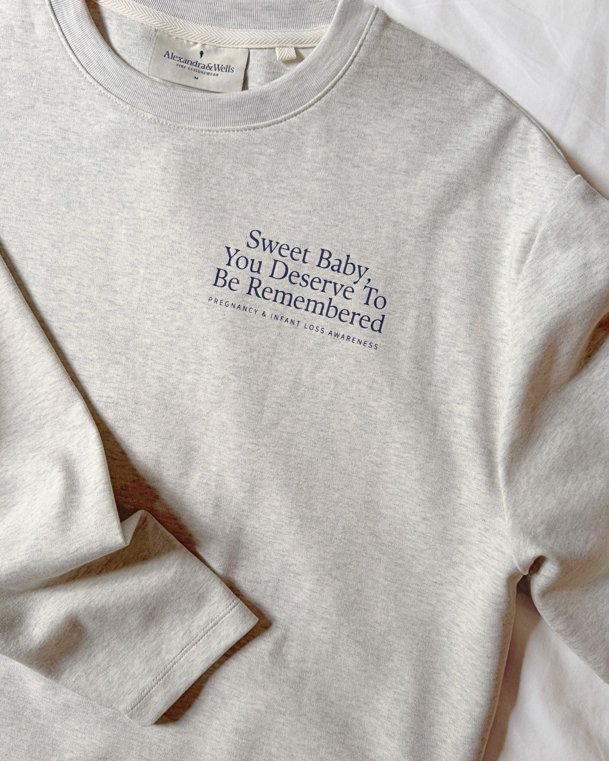 The Comfort Long Sleeve in Ash Marl | Sweet Baby