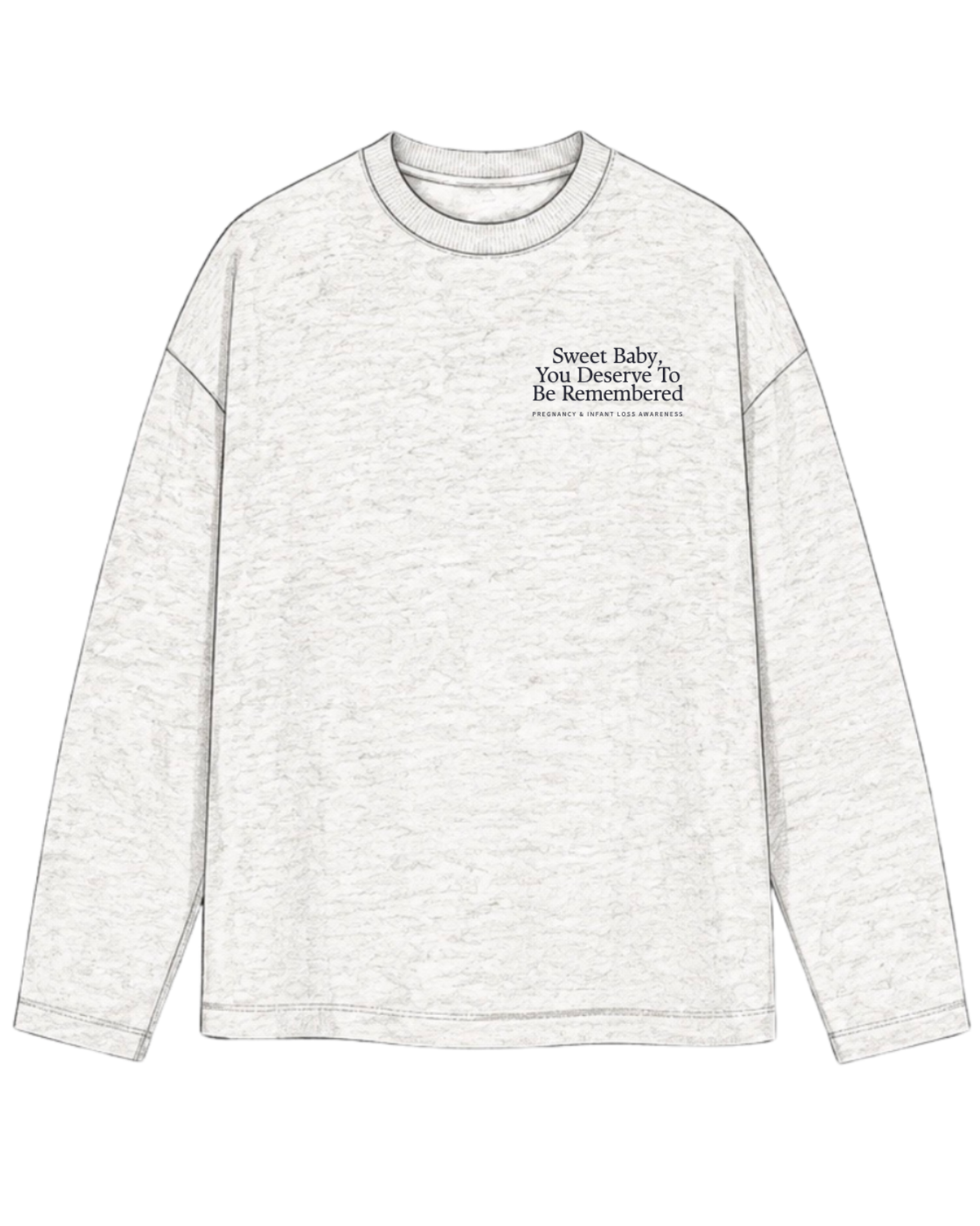 The Comfort Long Sleeve in Ash Marl | Sweet Baby