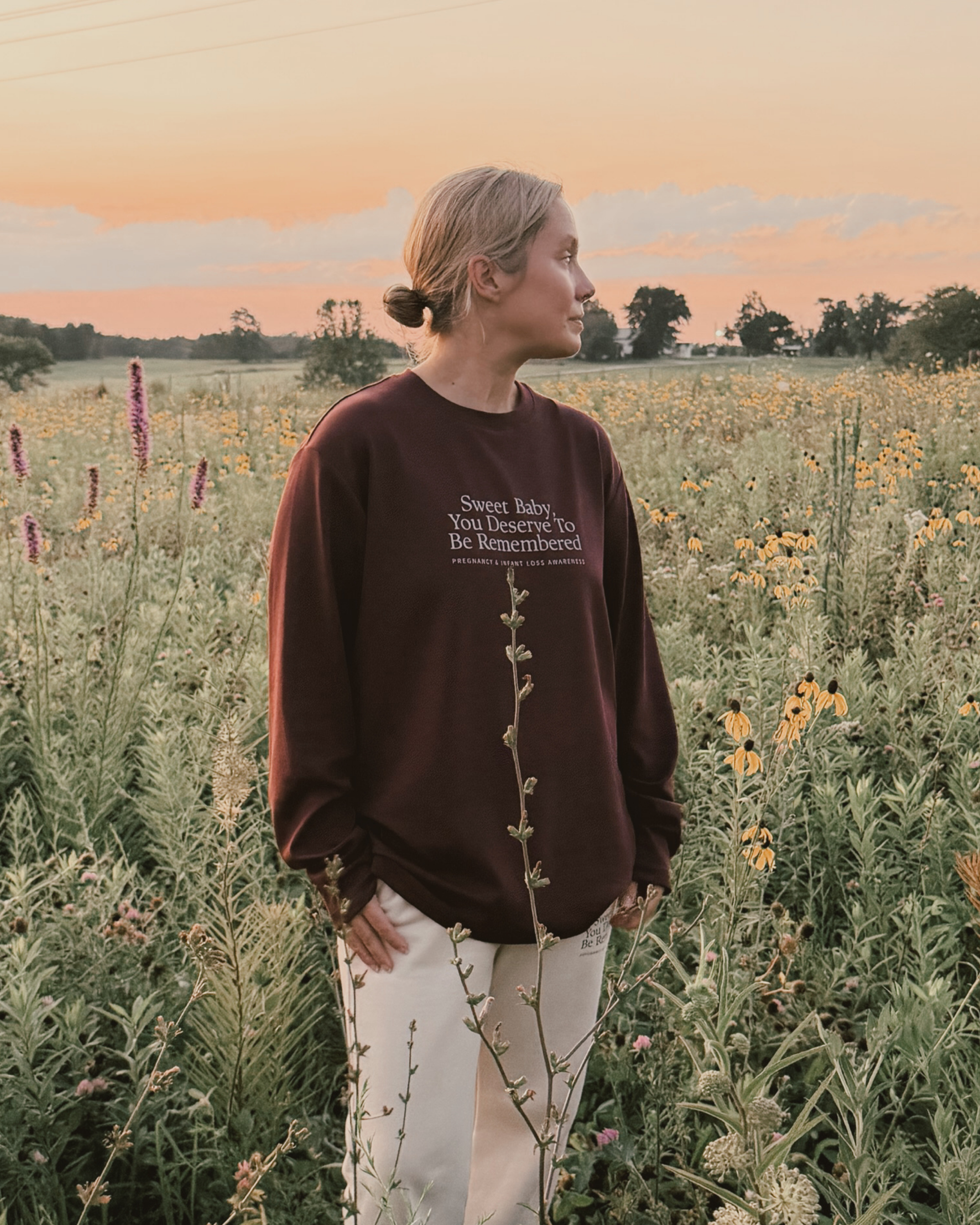 The Comfort Long Sleeve in Burgundy | Sweet Baby