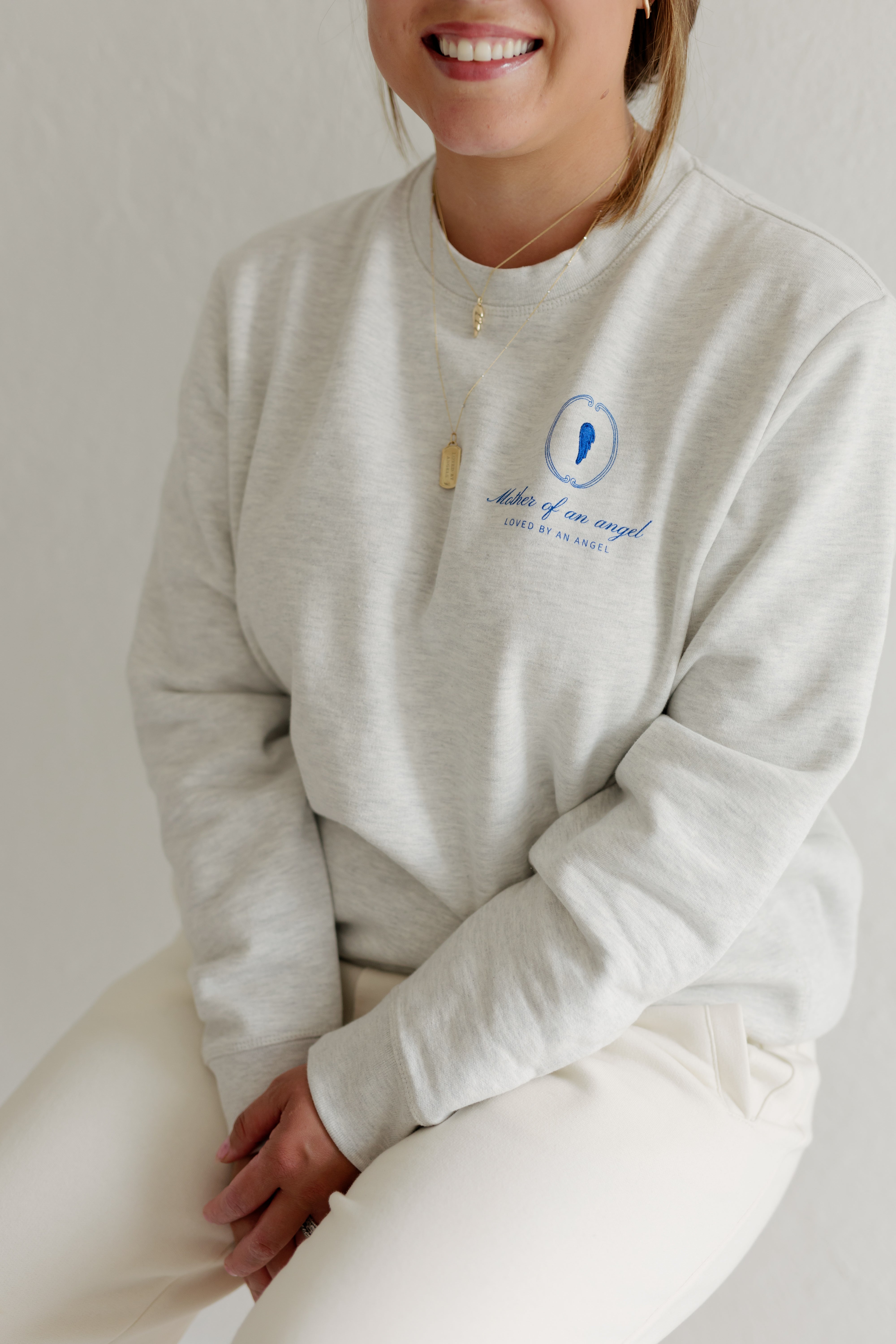 Signature Crewneck | Mother Of An Angel Crest