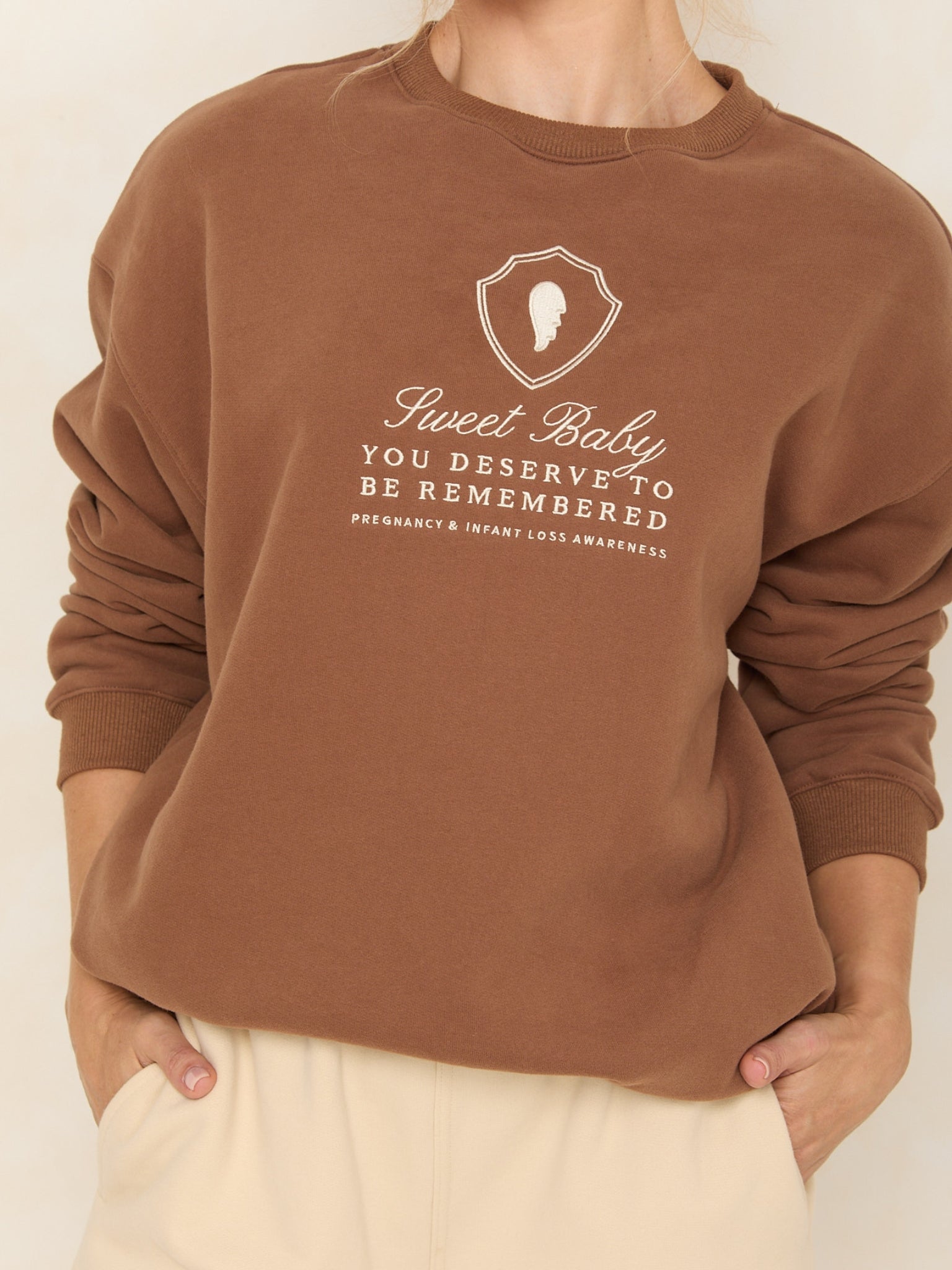 Sweet Baby Oversized Crew | Walnut