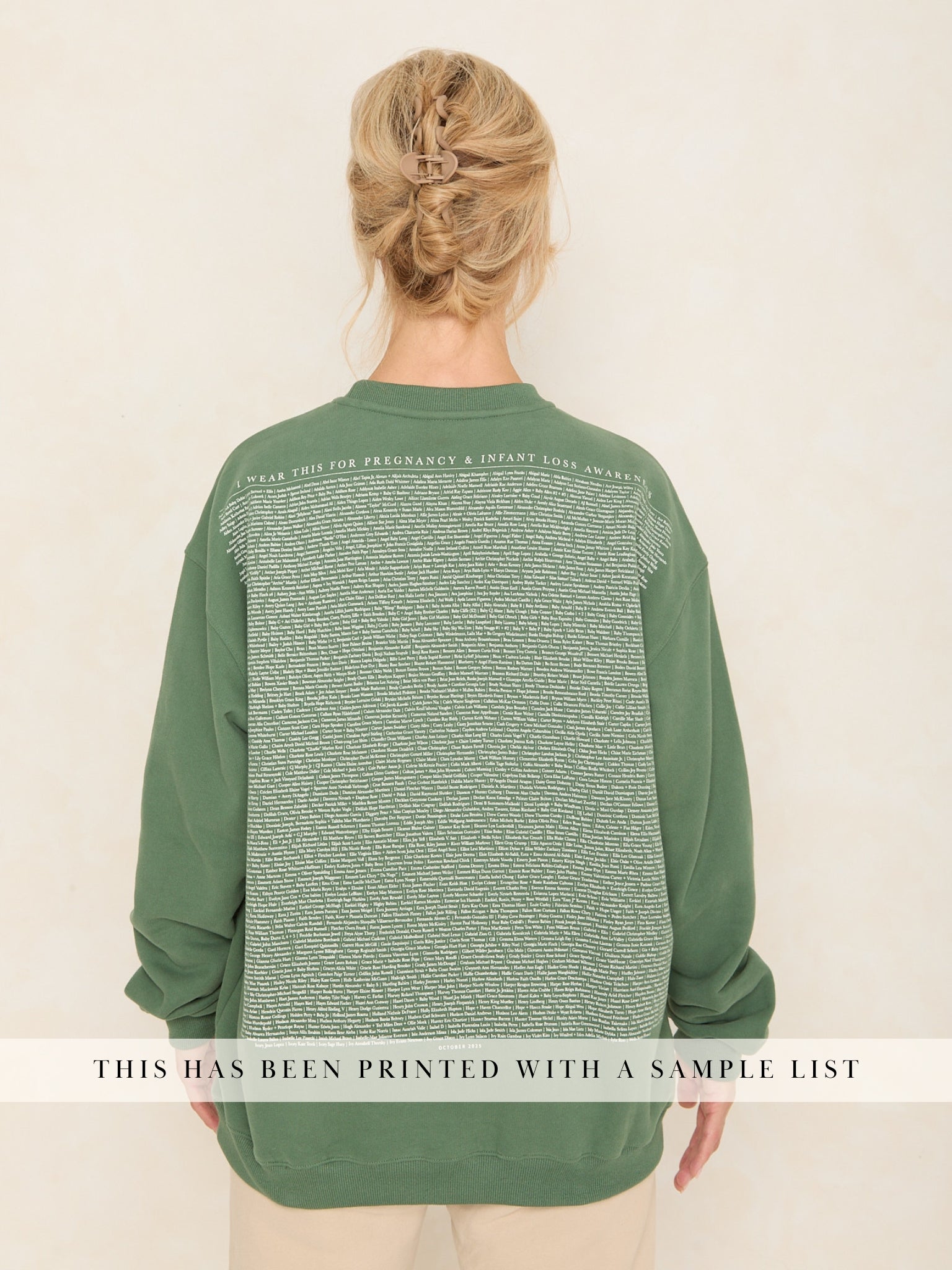 Sweet Baby Oversized Crew | Eucalyptus