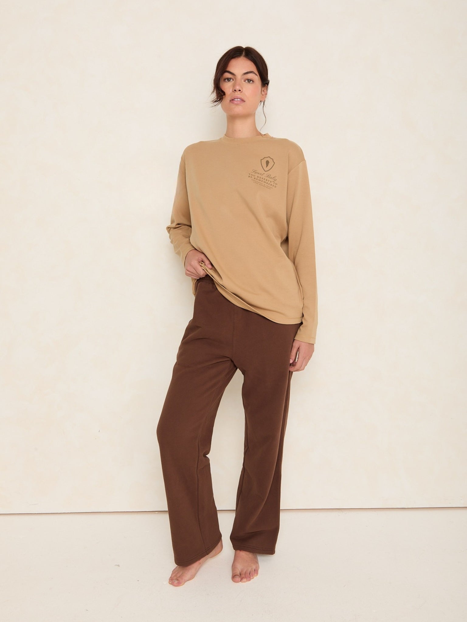 Sweet Baby Oversized Long Sleeve | Camel