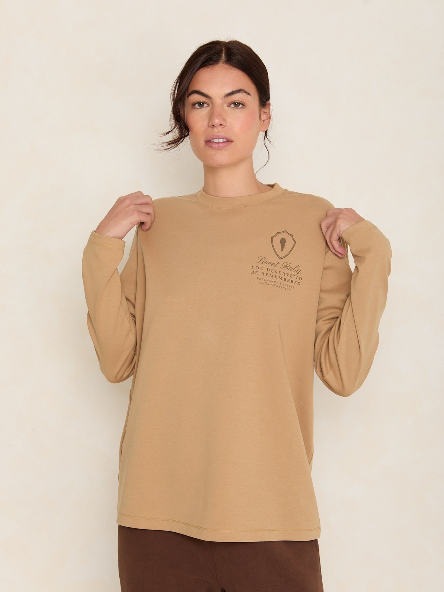 Sweet Baby Oversized Long Sleeve | Camel