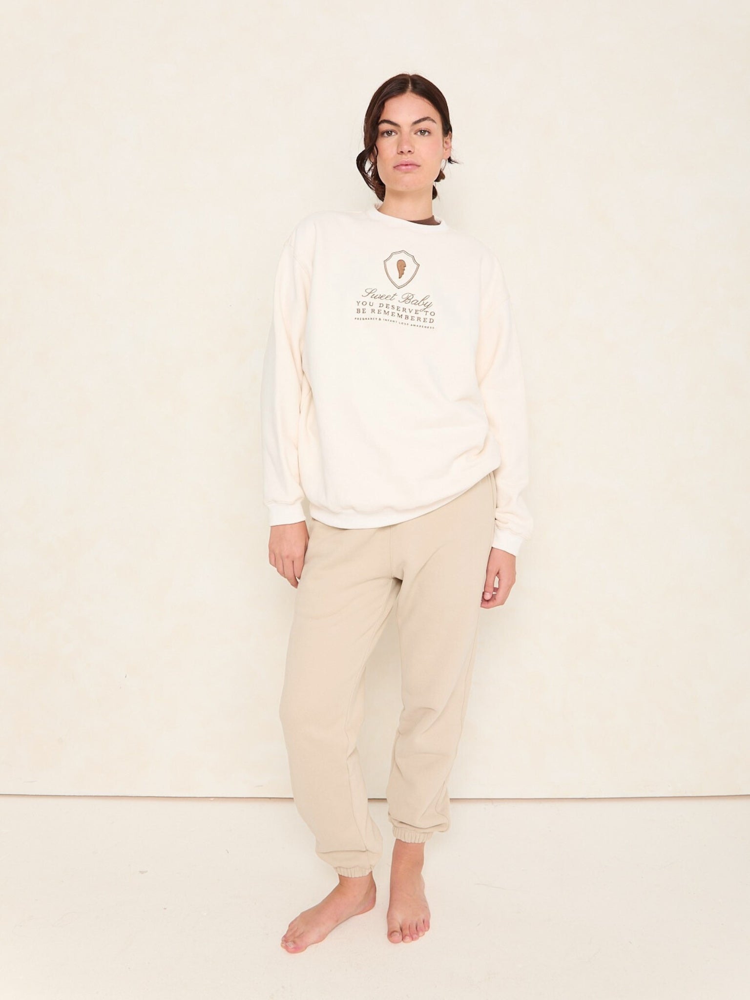 Sweet Baby Oversized Crew | Créme