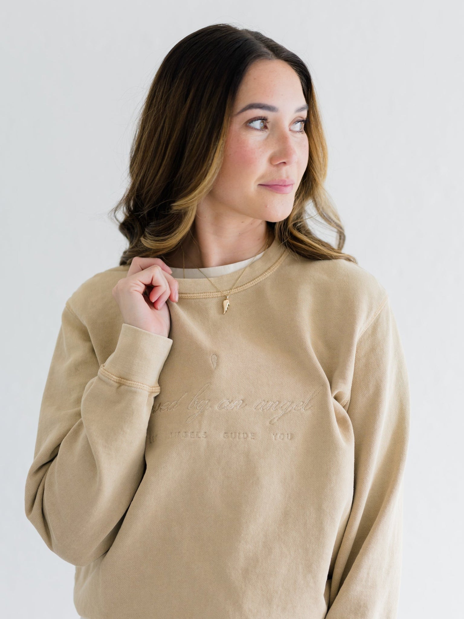 French Terry Crewneck | Let Angels Guide You