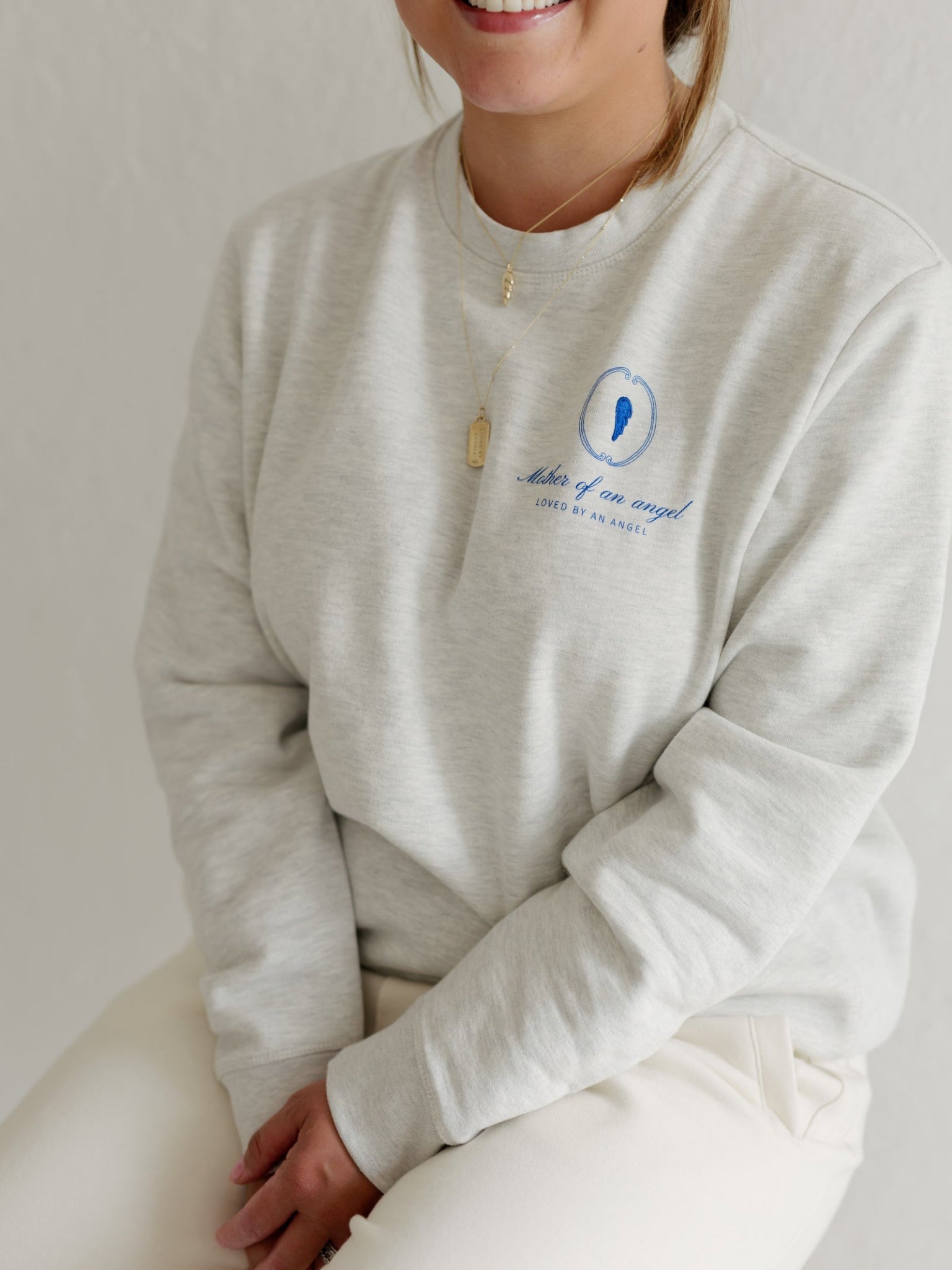 Signature Crewneck | Mother Of An Angel Crest