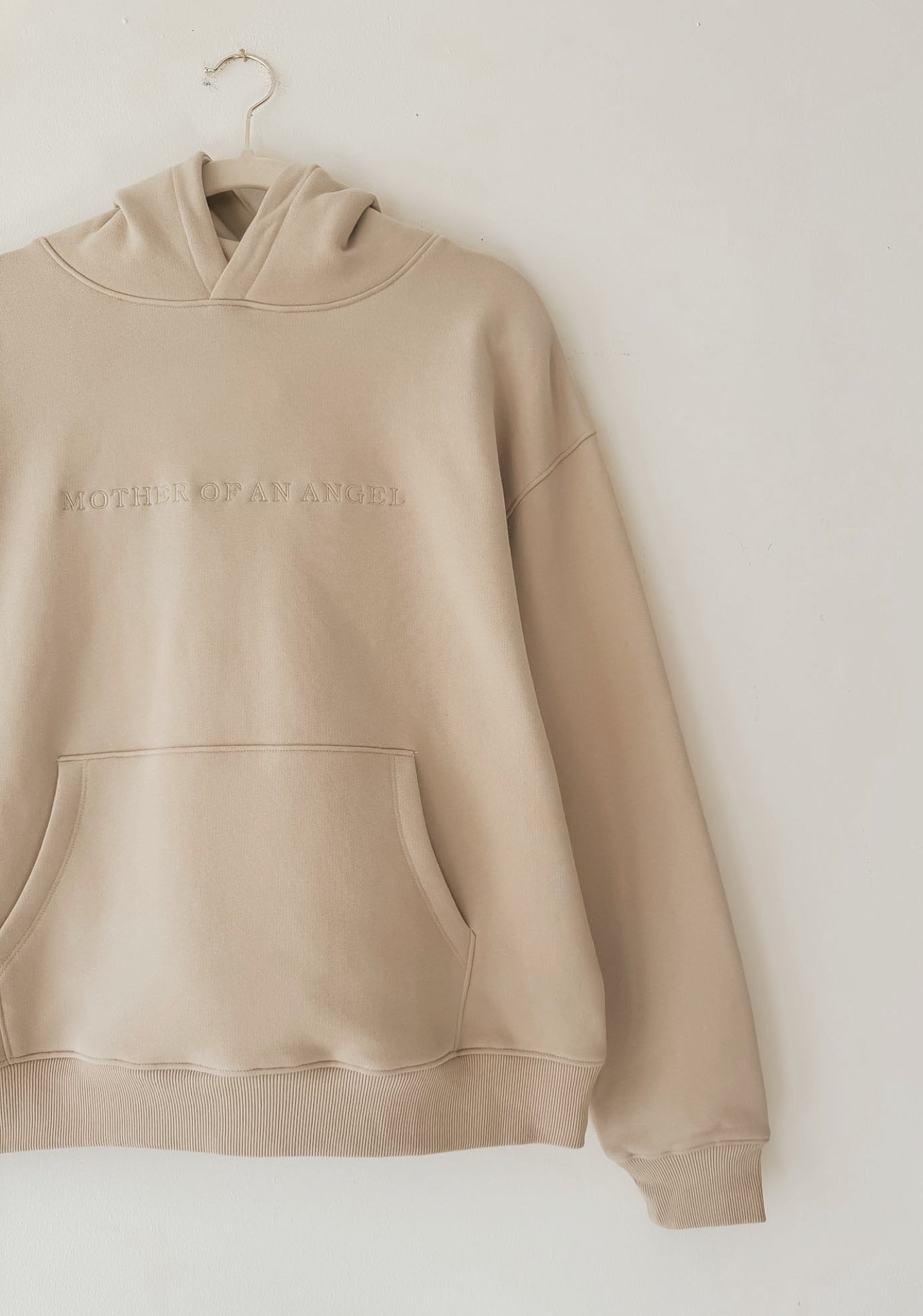 Mother Of An Angel Comfort Hood in Bone