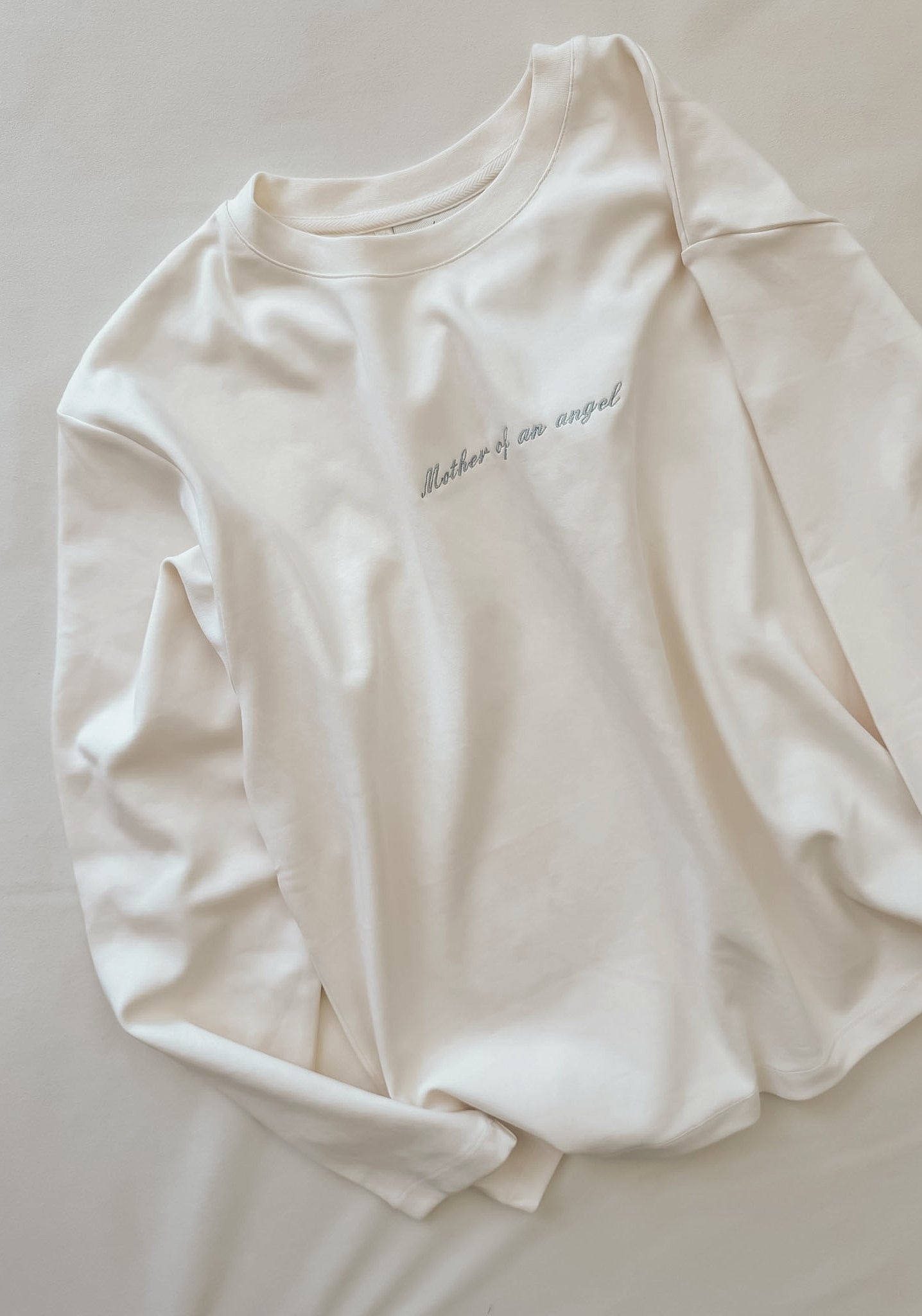 Mother Of An Angel Comfort Long Sleeve in Créme
