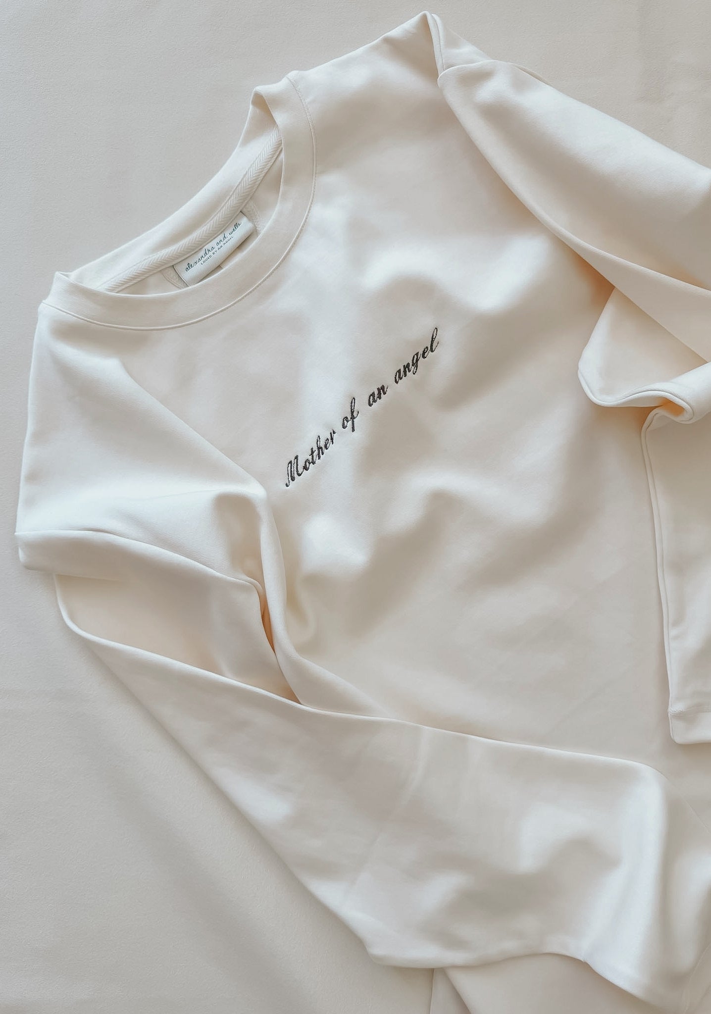 Mother Of An Angel Comfort Long Sleeve in Créme