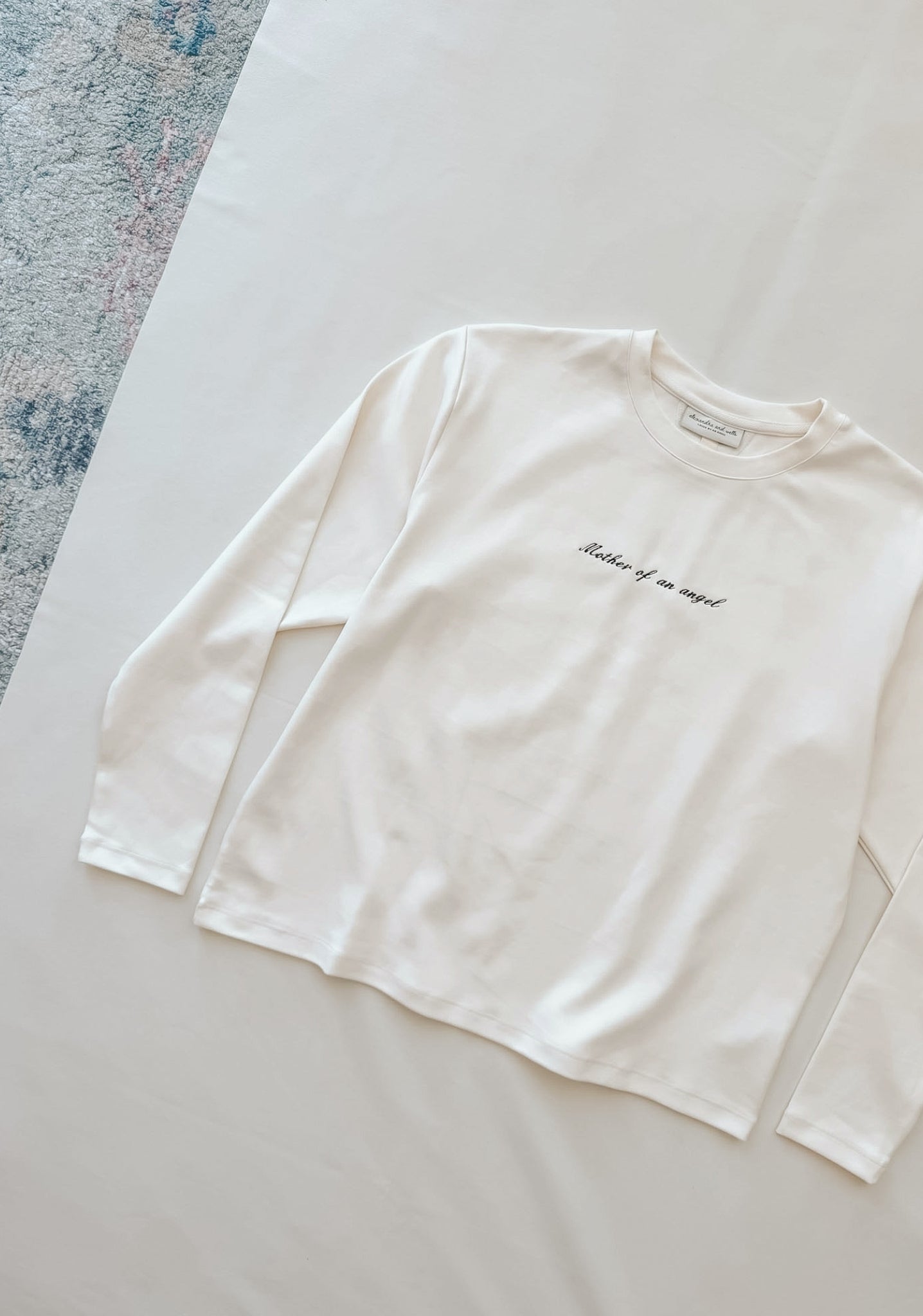 Mother Of An Angel Comfort Long Sleeve in Créme