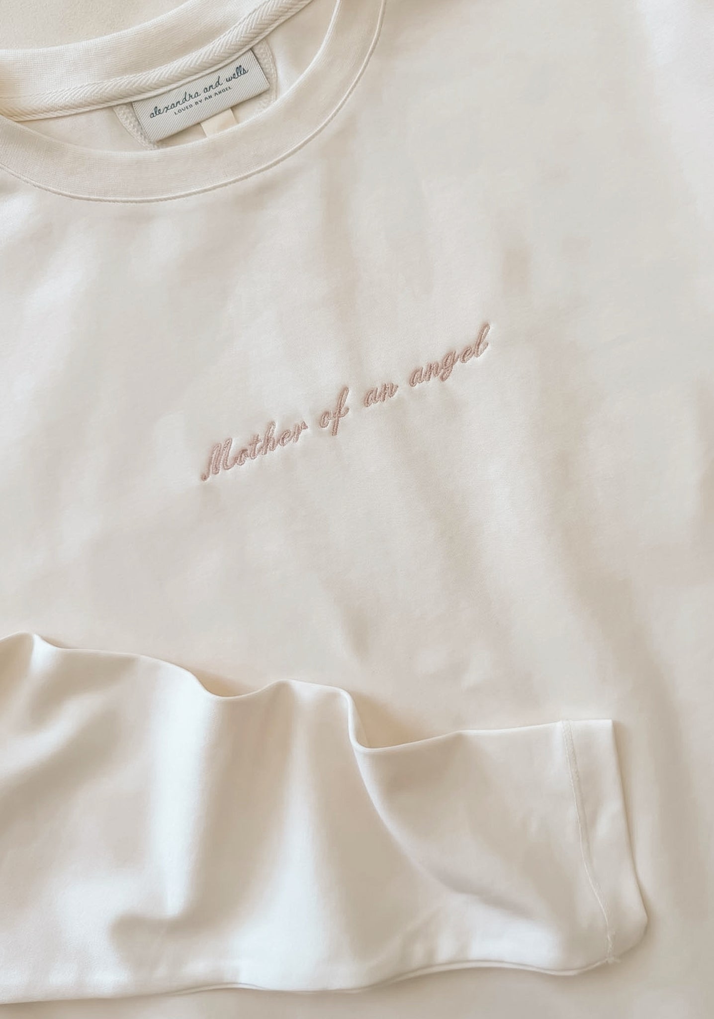 Mother Of An Angel Comfort Long Sleeve in Créme