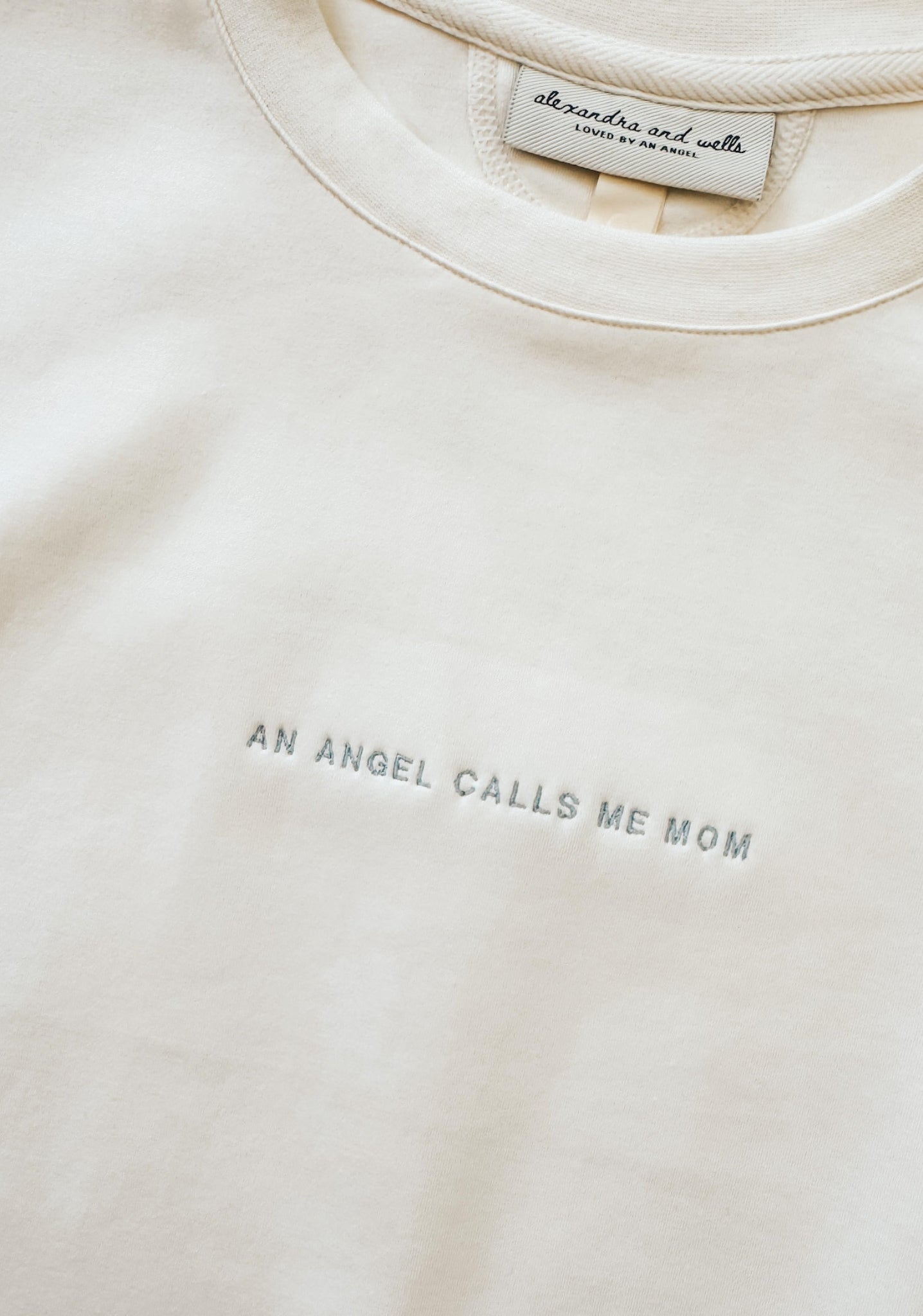 An Angel Calls Me Mom Comfort Tee in Créme