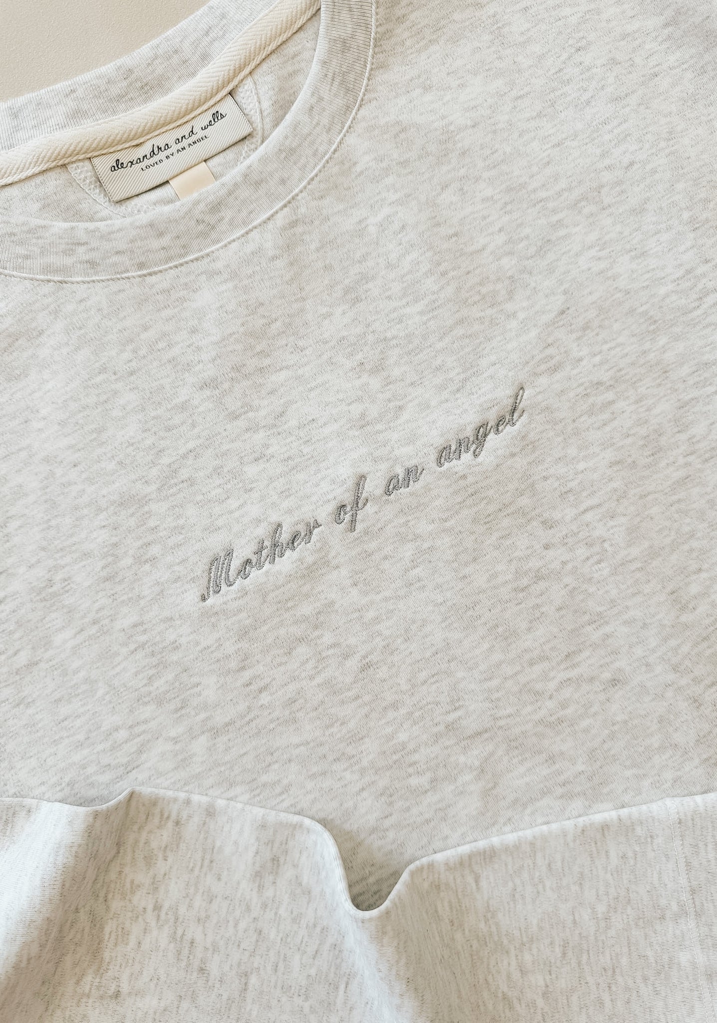 Mother Of An Angel Comfort Long Sleeve in Ash Marl