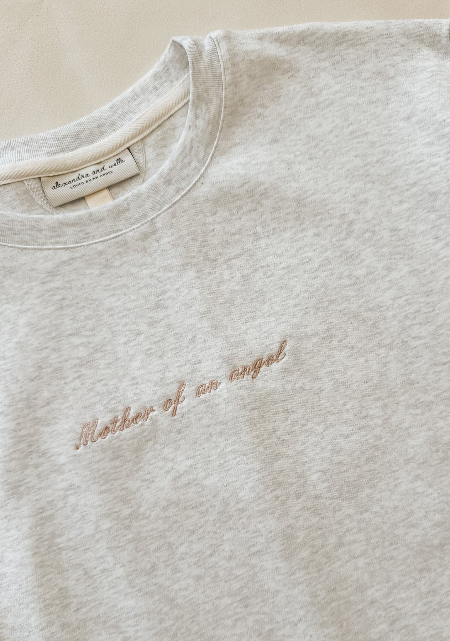 Mother Of An Angel Comfort Long Sleeve in Ash Marl