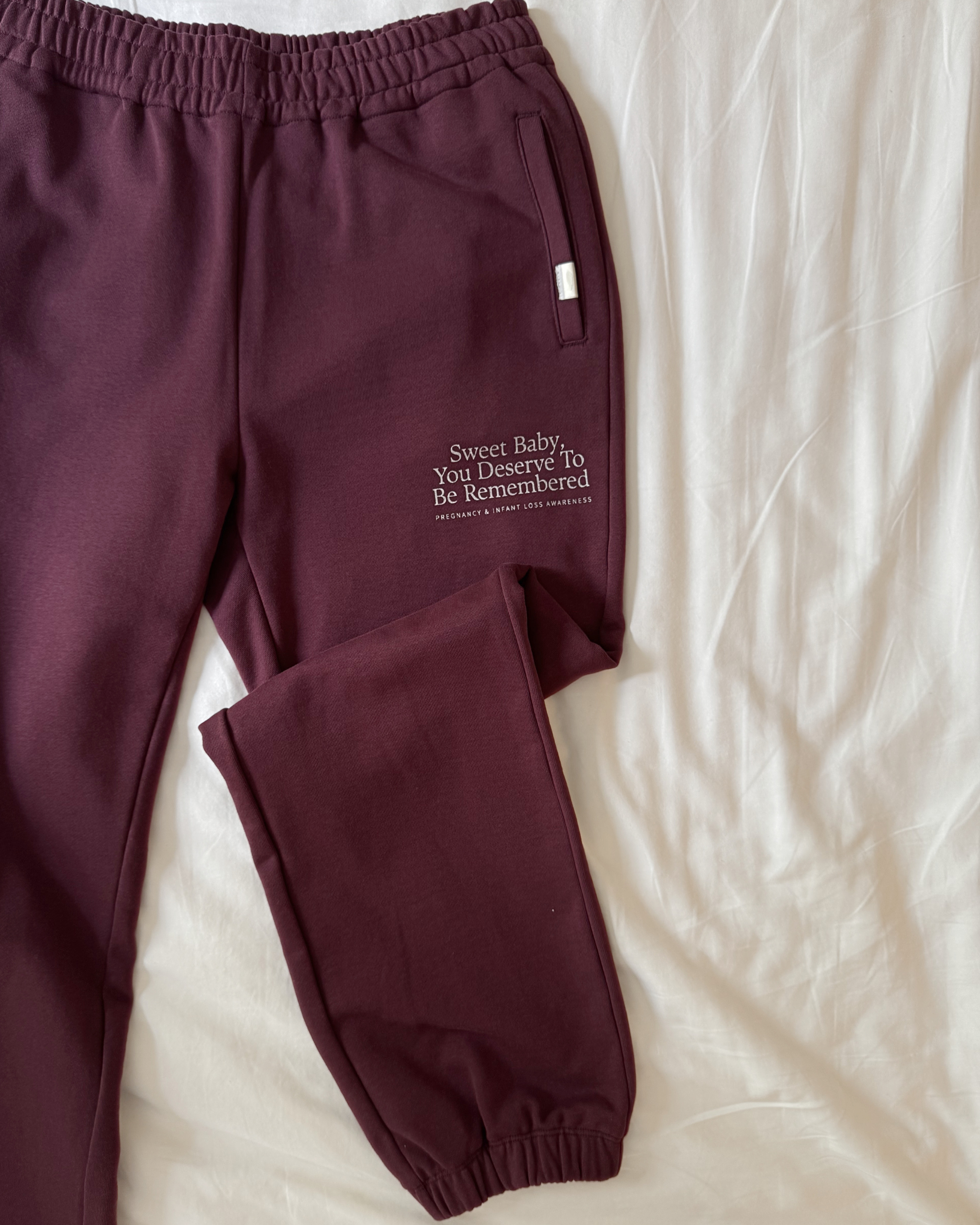 The Heritage Cuffed Sweat in Burgundy | Sweet Baby