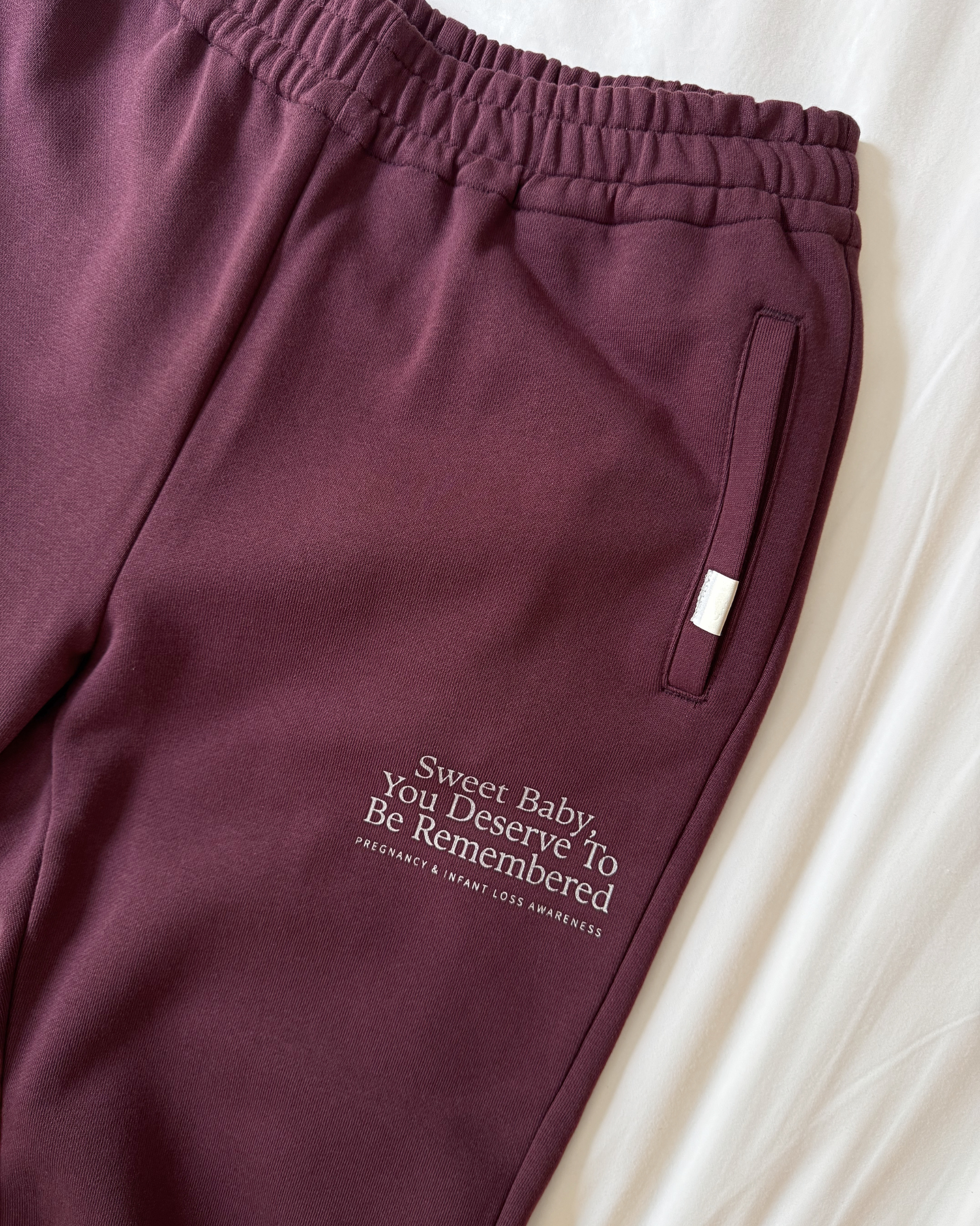 The Heritage Cuffed Sweat in Burgundy | Sweet Baby