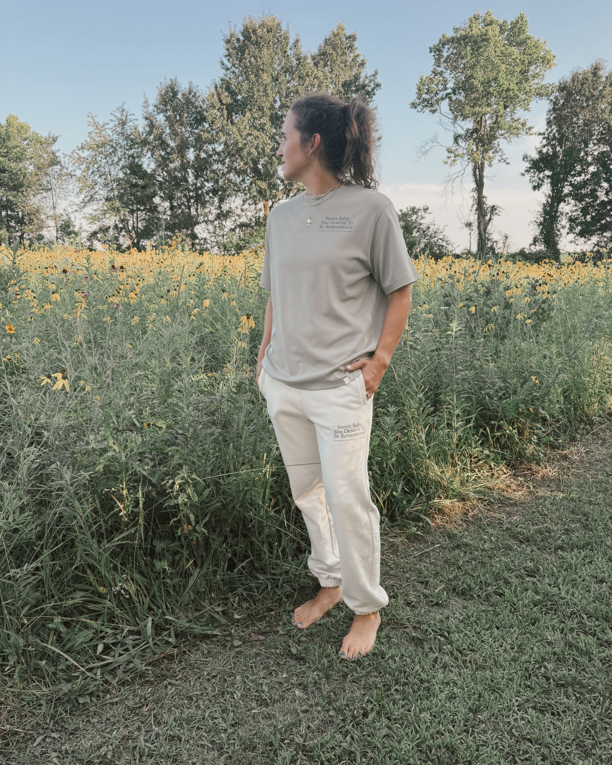 The Comfort Tee in Sage | Sweet Baby